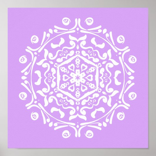 Poster Lavender Mandala (Devant)