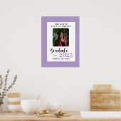 Poster Lavender Photo Pois Graduation Party (Cuisine)