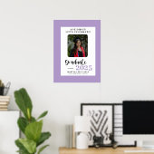 Poster Lavender Photo Pois Graduation Party (Bureau à domicile)