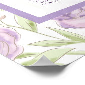 Poster Lavender Purple Rose Wedding Seating Chart (Coin)