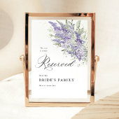 Poster Lavender & Sage Green Floral Wedding Reserved Sign