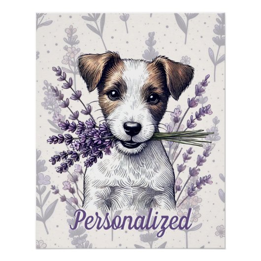 Poster Lavender Terrier Love (Devant)