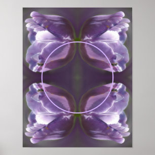 Poster Lavender Tulip Tiny Bee Créez Votre Propre Photo