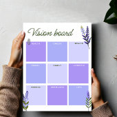 Poster Lavender Vision Board | Goal Planner Worksheet