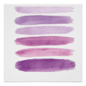 Poster Lavender Watercolor Brush Palette – Aesthetic Post (Devant)