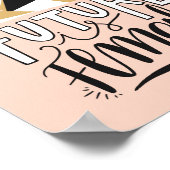 Poster L'Avenir Est Féminin | Citation féministe motivati (Coin)