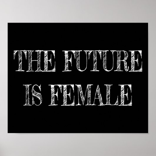 Poster L'avenir est Vintage féminin (Devant)