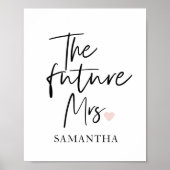 Poster L'avenir Mme et votre nom | Cadeau de beauté moder (Devant)