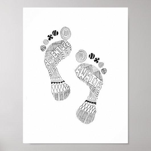 Poster L'aventure attend l'affiche de pieds nus (Devant)