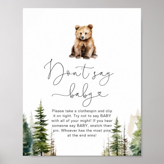 Poster L'aventure attend l'ours de la forêt Ne pas dire j (Devant)