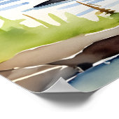 Poster L'aventure attend ourson baby shower signe de bien (Coin)