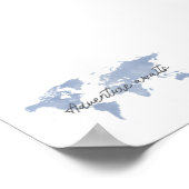 Poster L'aventure bleue attend l'empreinte du paysage (Coin)