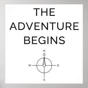Poster L'aventure commence Annonce de nouveau bébé mignon