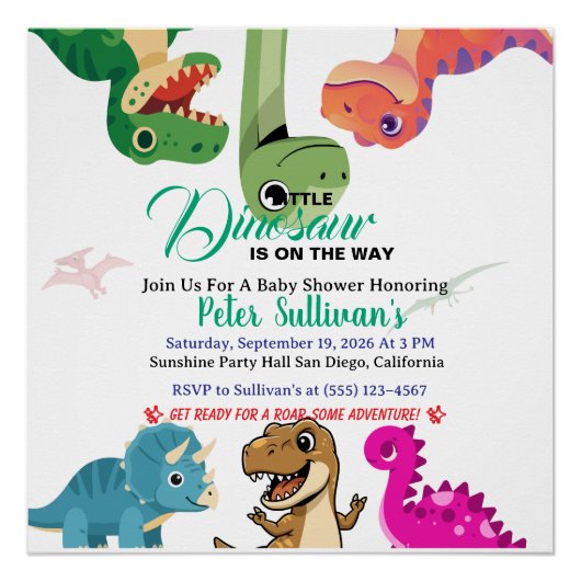 Poster L'aventure commence avec bébé Dino (Devant)