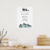 Poster L'aventure commence Bear Baby shower Welcome Poste (Cuisine)