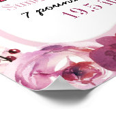 Poster L'aventure commence bébé fille naissance Statistiq (Coin)