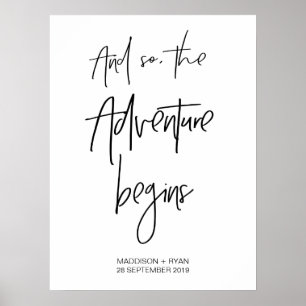 Poster L'aventure commence donc l'Affiche de bienvenue