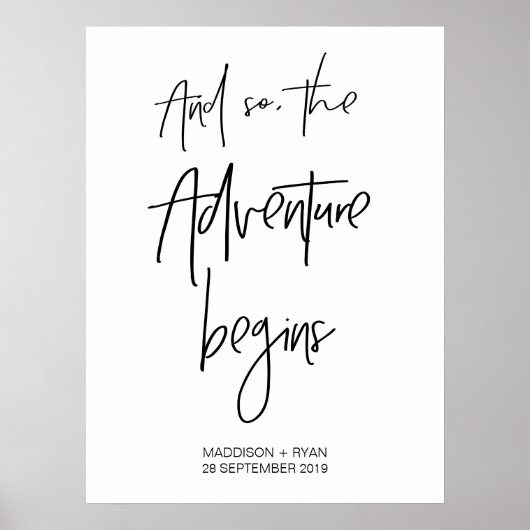 Poster L'aventure commence donc l'Affiche de bienvenue (Devant)