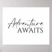 Poster L'aventure vous attend, minimaliste (Devant)