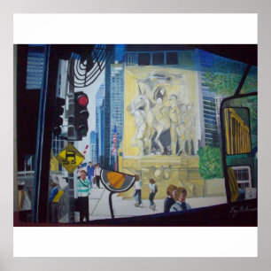 Poster L'avenue de Chicago Michigan. Pont