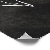 Poster Laver à la chaux florale foncée moderne (Coin)