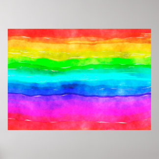 Poster Laver de peinture à l'aquarelle