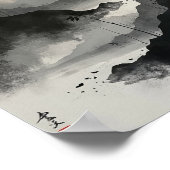 Poster Laver l'encre Abstraite murale avec des traits Sum (Coin)