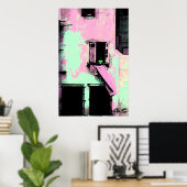 Poster laverie cubique (Bureau à domicile)