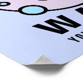 Poster Lavez vos mains régulièrement Icône de virus (Coin)