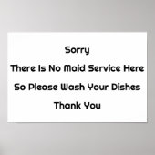 Poster Lavez Vos Plats Blanc (Devant)