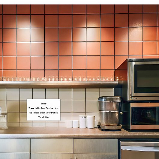 Poster Lavez Vos Plats Blanc