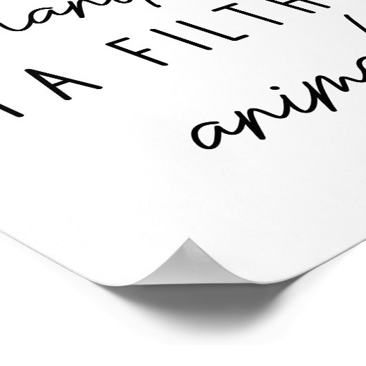 Poster Lavez-Vous Les Mains Ya Filthy Animal Drôle Salle  (Coin)