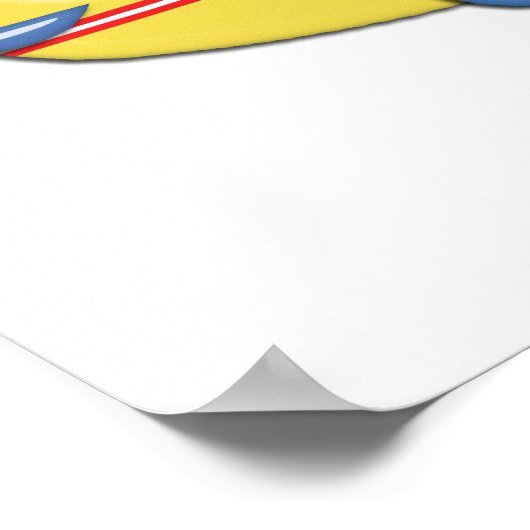 Poster L'avion coloré de l'enfant (Coin)