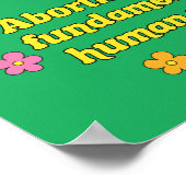 Poster L'avortement est un droit humain fondamental (Coin)
