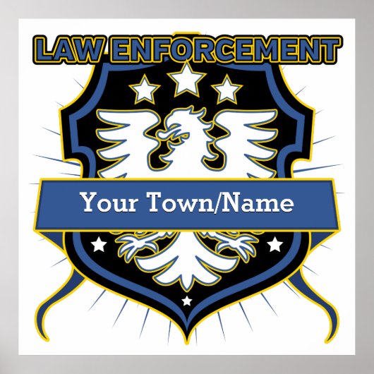 Poster Law Enforcement Heraldry Crest (Devant)