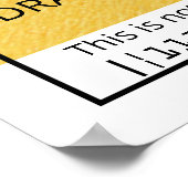 Poster Law of Attraction Elegant Gold Abundance Check (Coin)