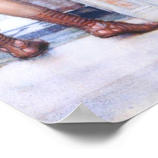 Poster Lawrence Alma-Tadema - Un accueil tranquille (Coin)