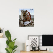 Poster Laxey Wheel dans l'île de Man (Bureau à domicile)
