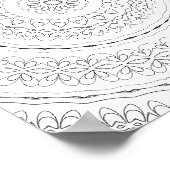 Poster Layered Heart Rings Coloring Page Pattern Design (Coin)