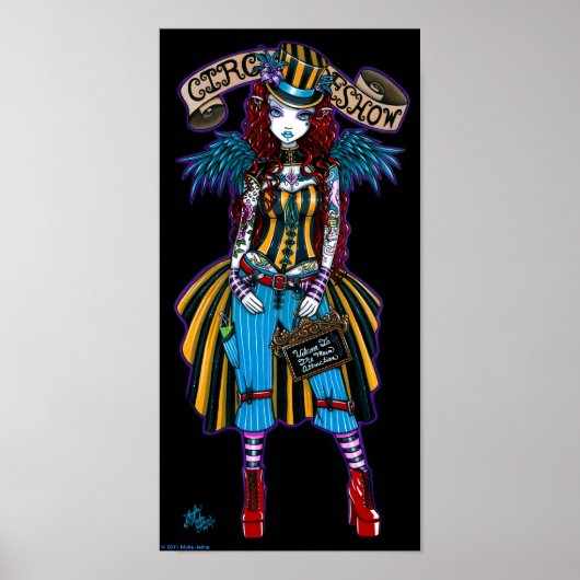Poster "Layla" Steampunk Circus Tattoo Sideshow (Devant)