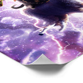 Poster Lazer Warrier Space Cat Riding Llama Avec Taco (Coin)