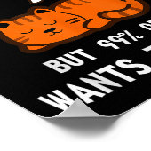 Poster Lazy Chat Dormir Fatigué Travail Motivation (Coin)