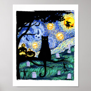 Poster Lazy Costume d'Halloween Femmes Hommes Scary Chat 