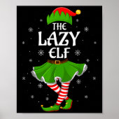Poster Lazy Elf Noël Famille Filles Femmes Elf Squad Xm (Devant)