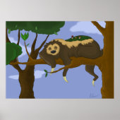 Poster Lazy Sloth (Devant)