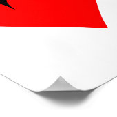 Poster Lazy Sloth Accrocher un coeur d'amour rouge (Coin)