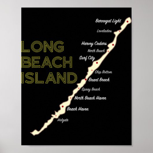 Poster Lbi Nj Long Beach Island New Jersey Nj Beach House (Devant)