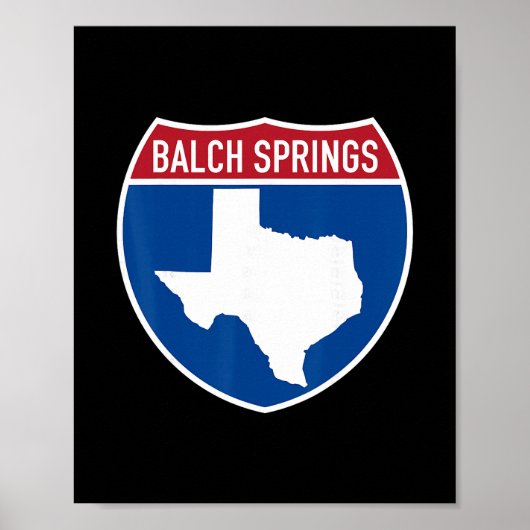 Poster Lch Springs Texas Tx Autoroute Vacances S (Devant)