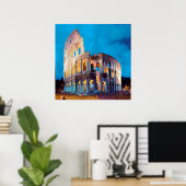 Poster ldp COLOSSEUM Rome - par nuit (Bureau à domicile)