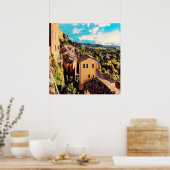 Poster ldp MONTEPULCIANO - ville - panorama - (Cuisine)